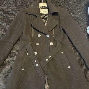 Black Double-Breasted Coat